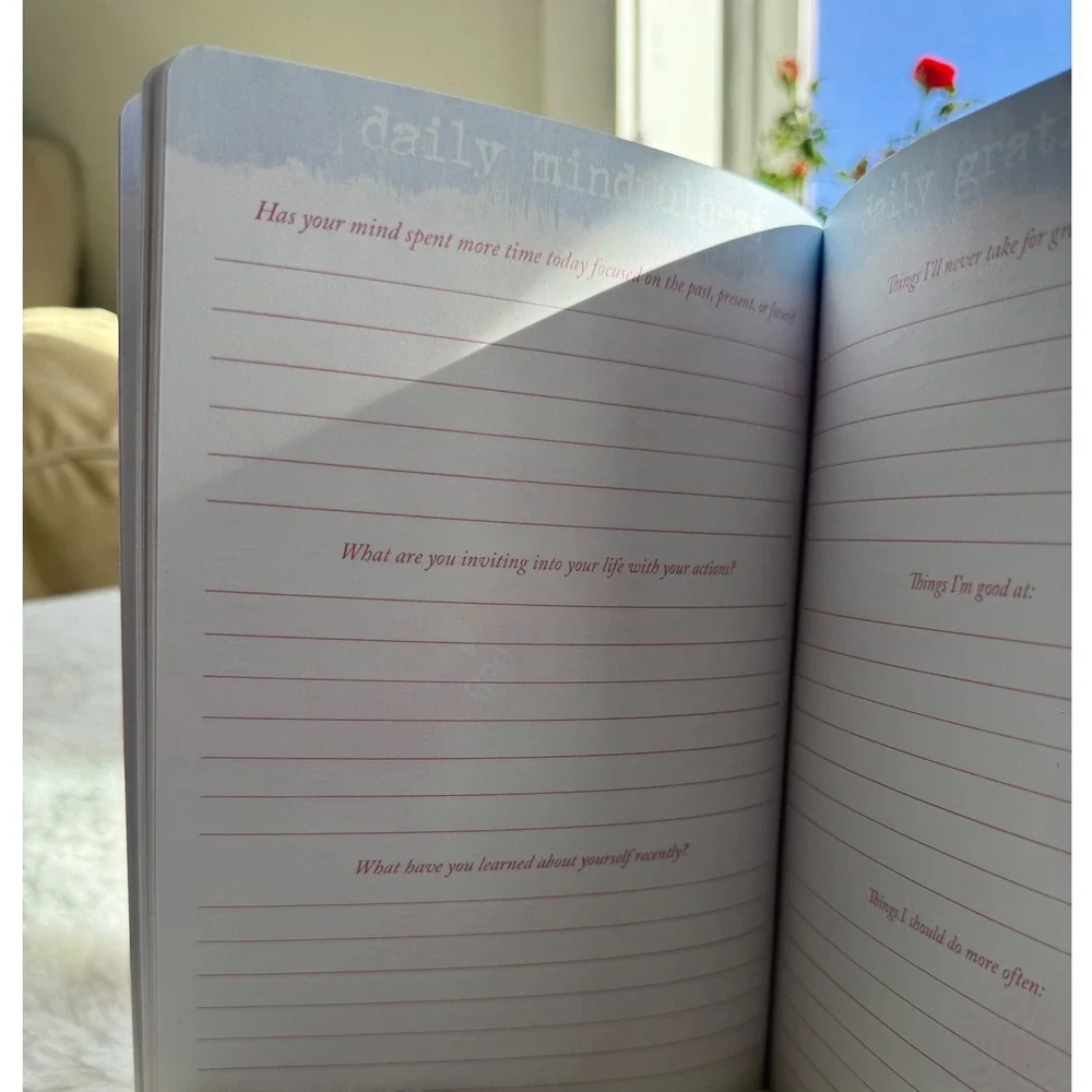 Namaste Guided Journal by Punch Studio — Cream & Rose Gold Cover